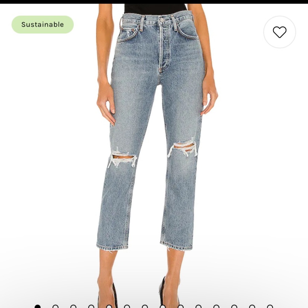 AGOLDE Riley high rise straight crop jeans 25